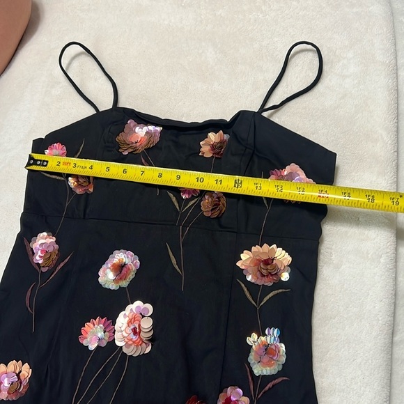 Maeve by Anthropologie 3D Floral Spaghetti Mini Dress NWT — Sz 8 - Picture 12 of 13